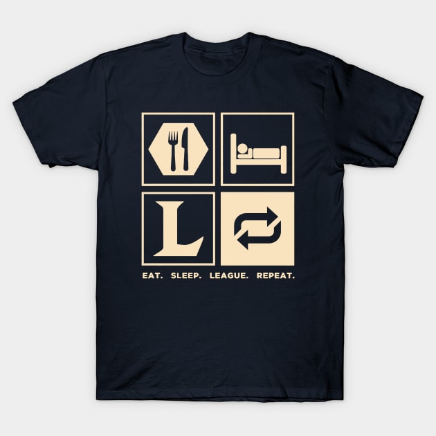 Eat Sleep League Repeat T-Shirt by Lindenberg